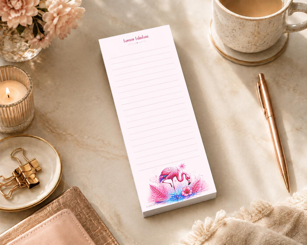Flamingo Fabulous Skinny Notepad