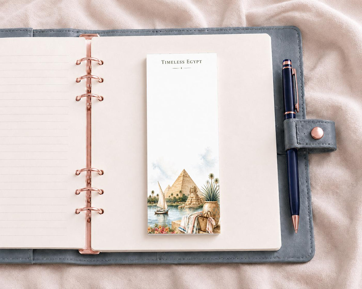 Timeless Egypt Skinny Notepad