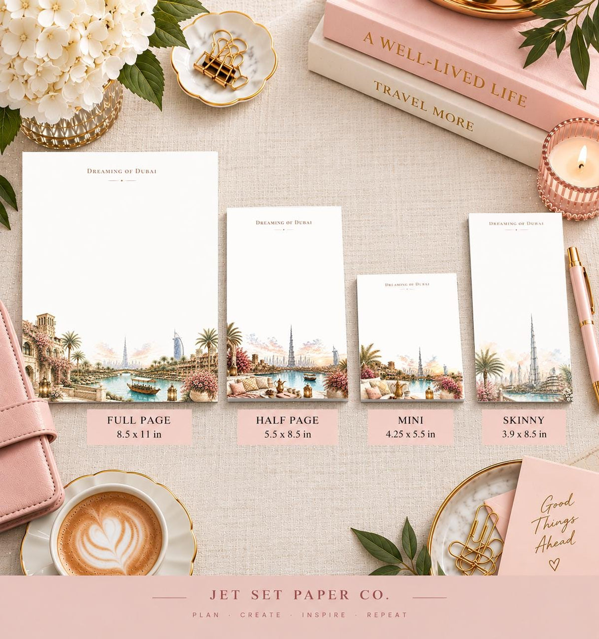Dreaming of Dubai Skinny Notepad