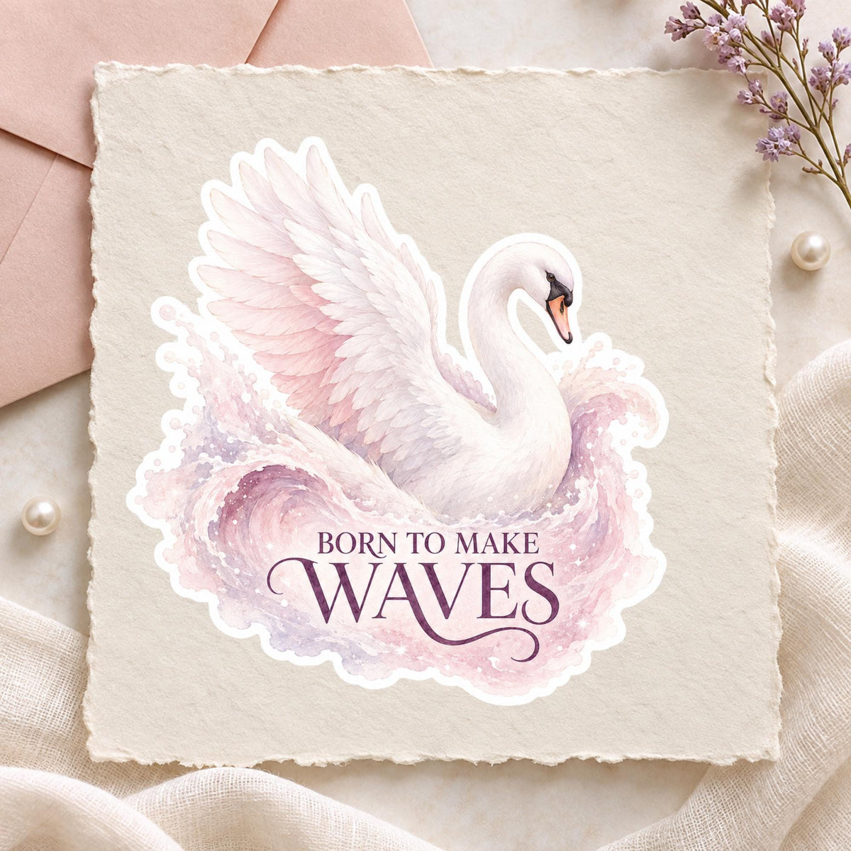 Swan Serenity Stickers