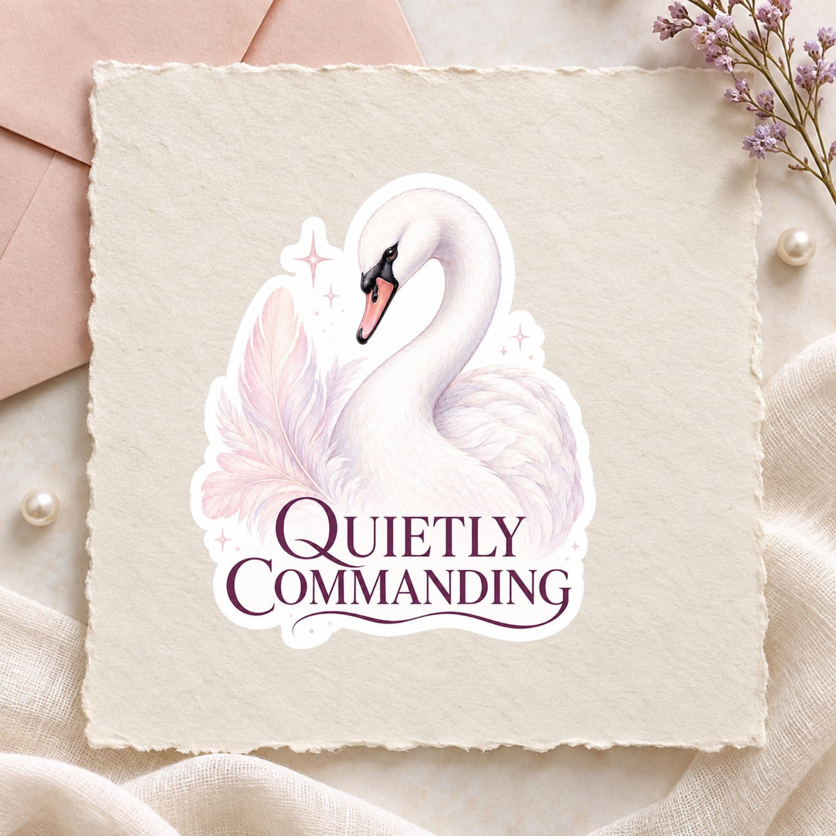 Swan Serenity Stickers