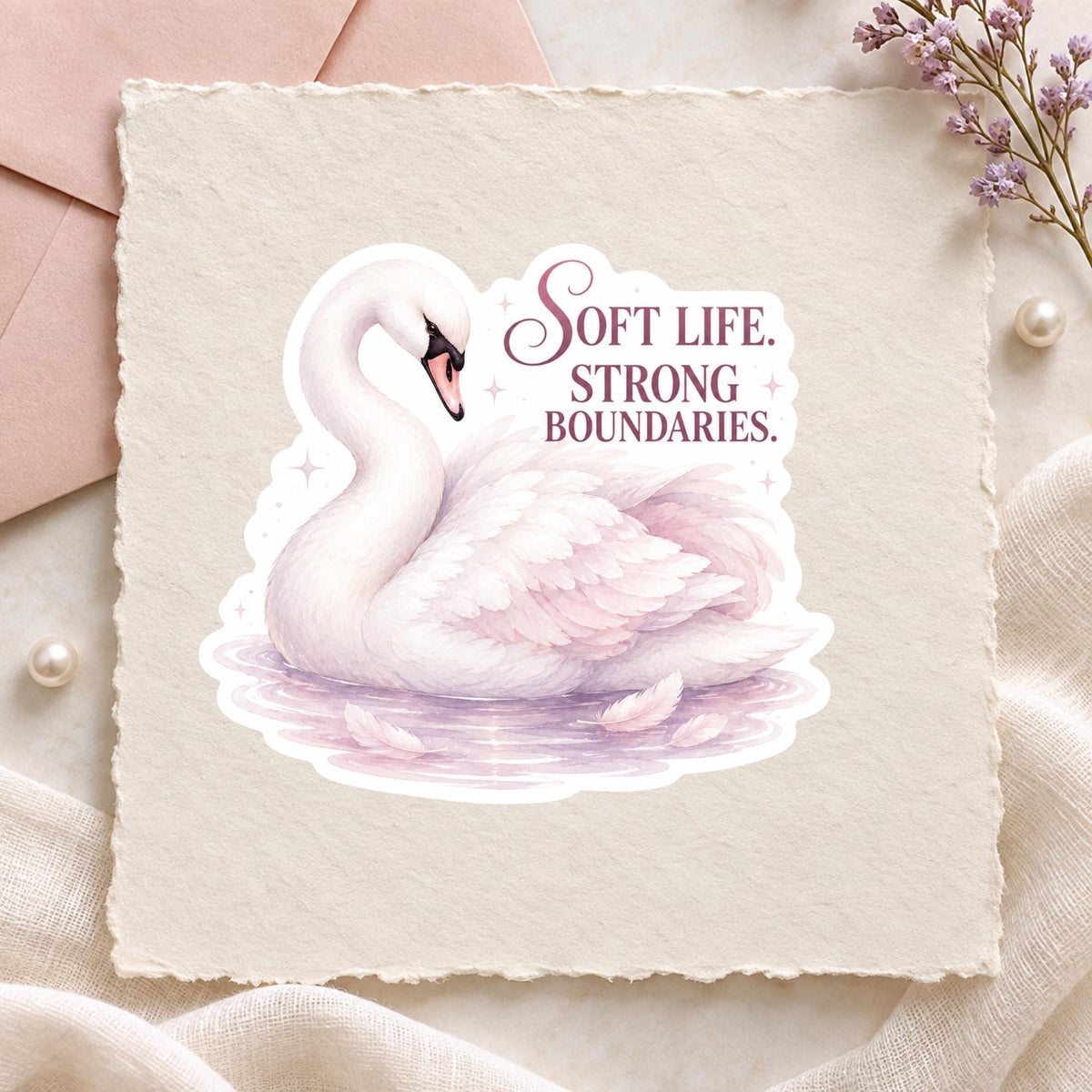 Swan Serenity Stickers