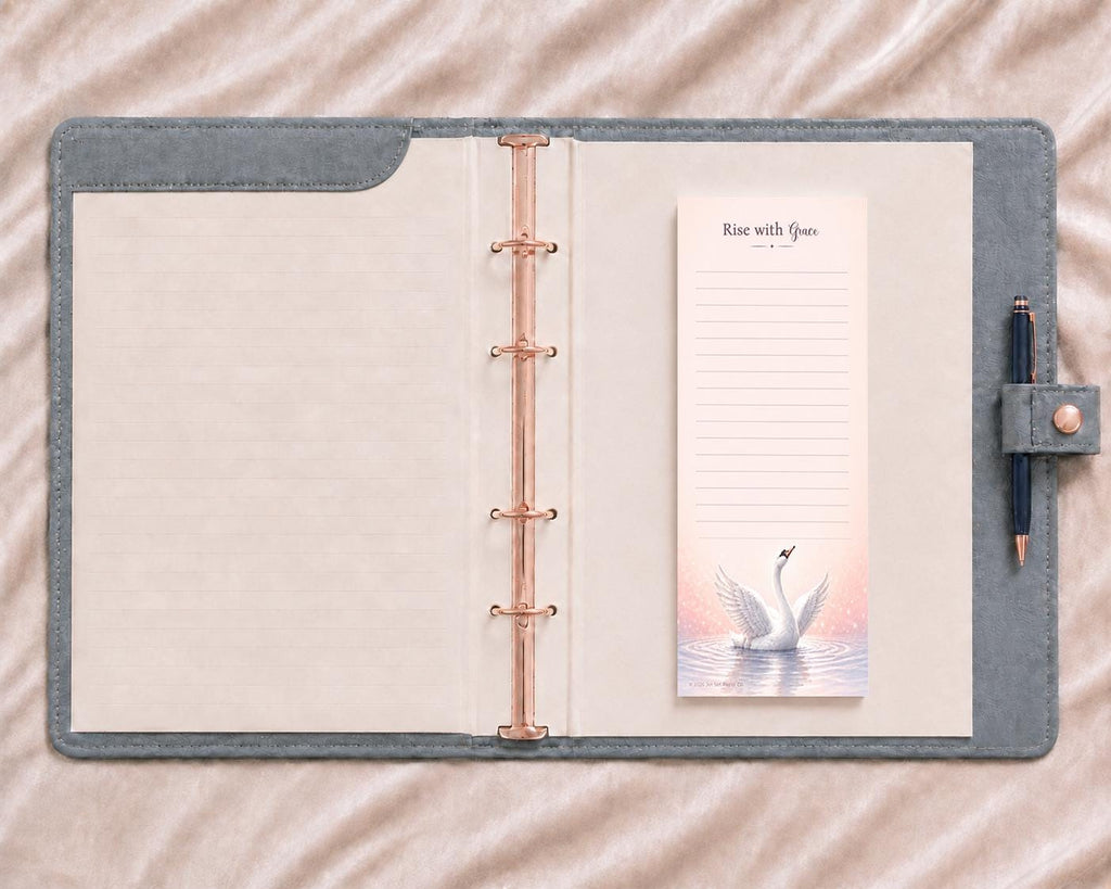 Swan Serenity Skinny Notepad