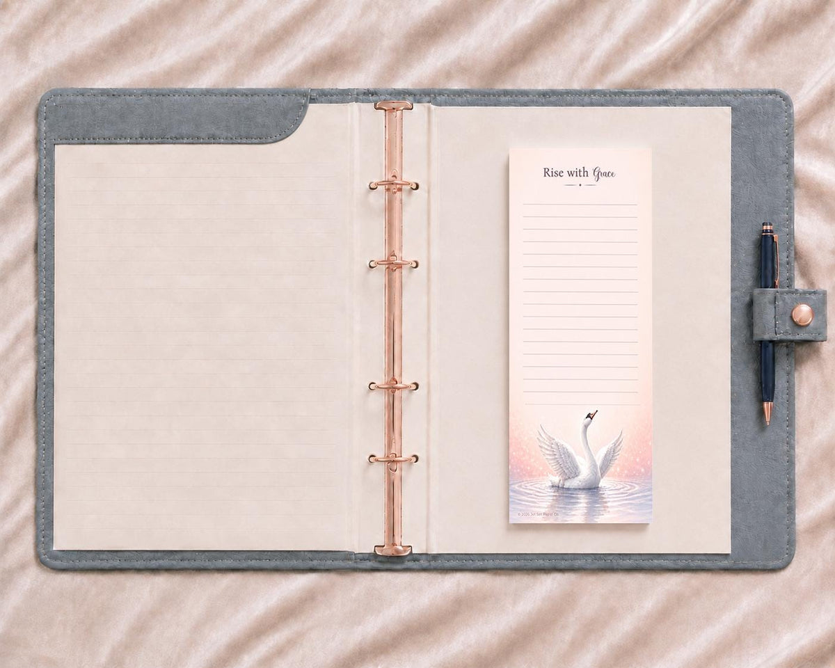 Swan Serenity Skinny Notepad