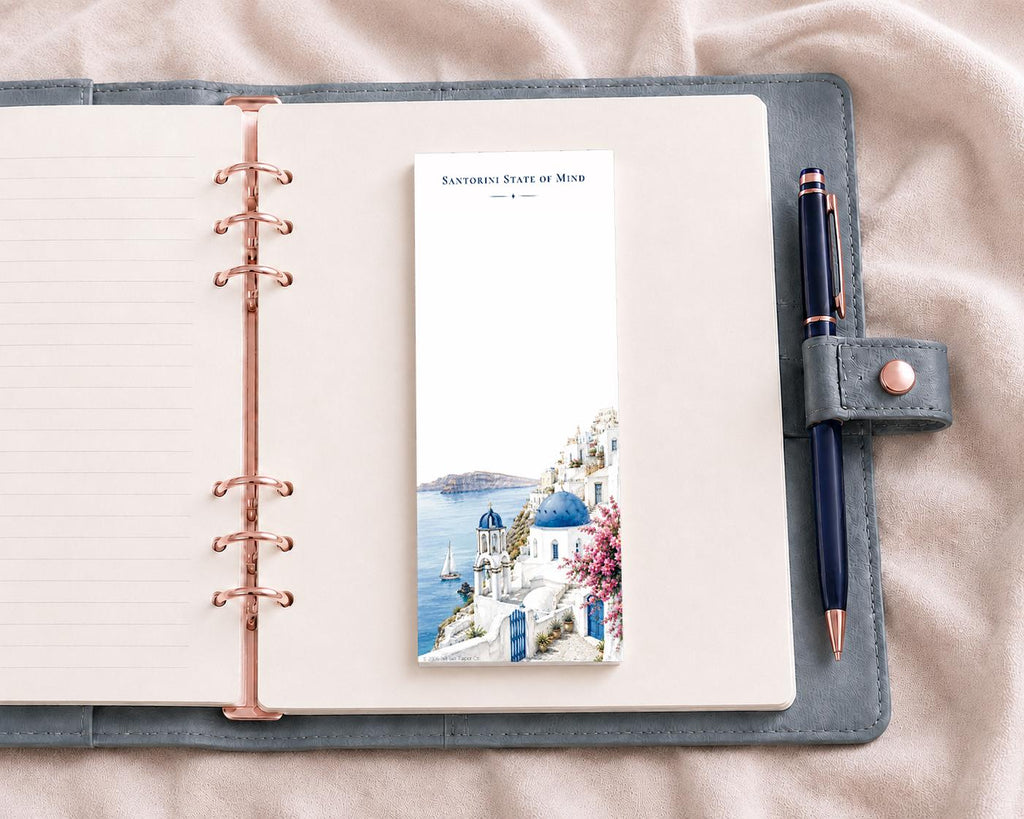 Santorini State of Mind Skinny Notepad