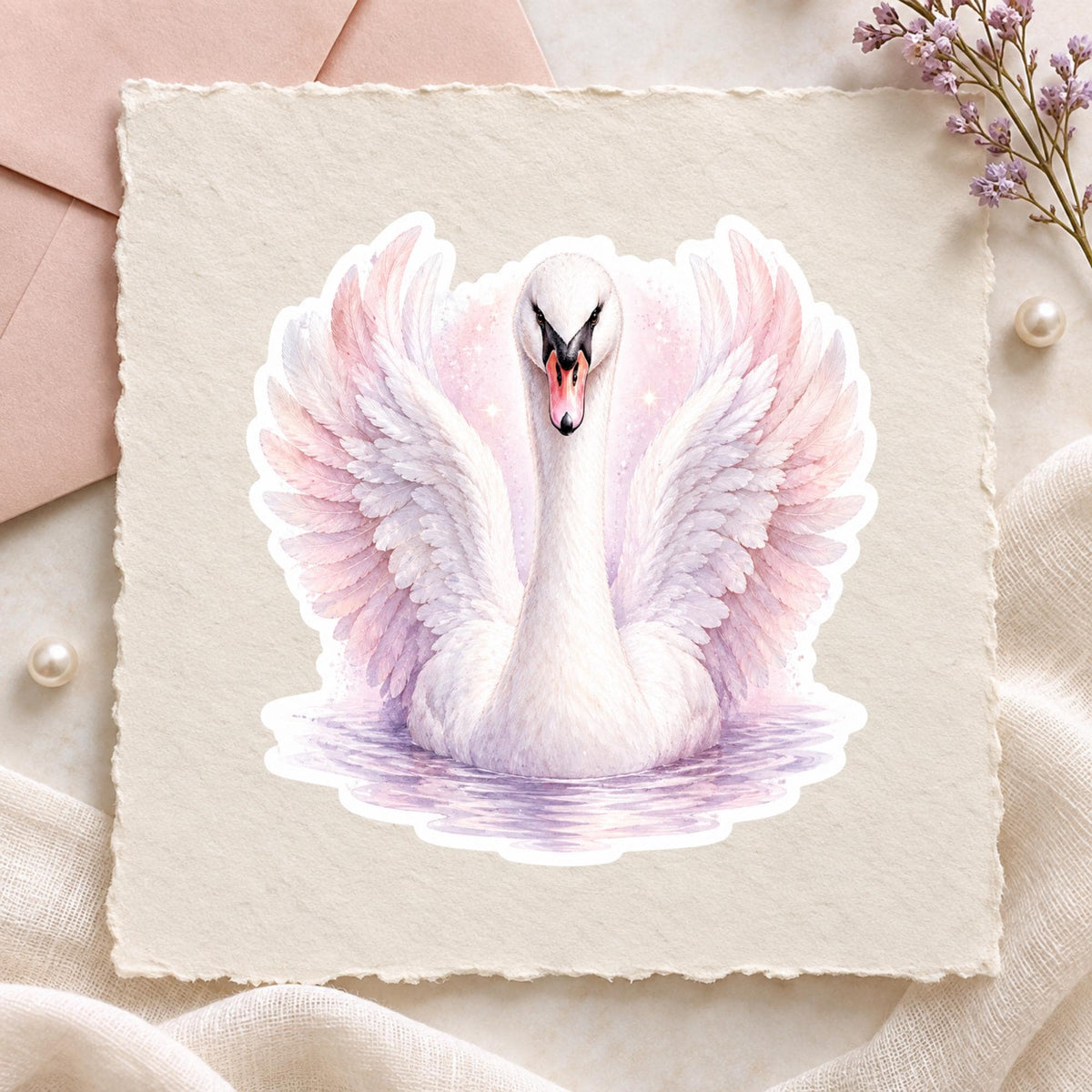 Swan Serenity Stickers