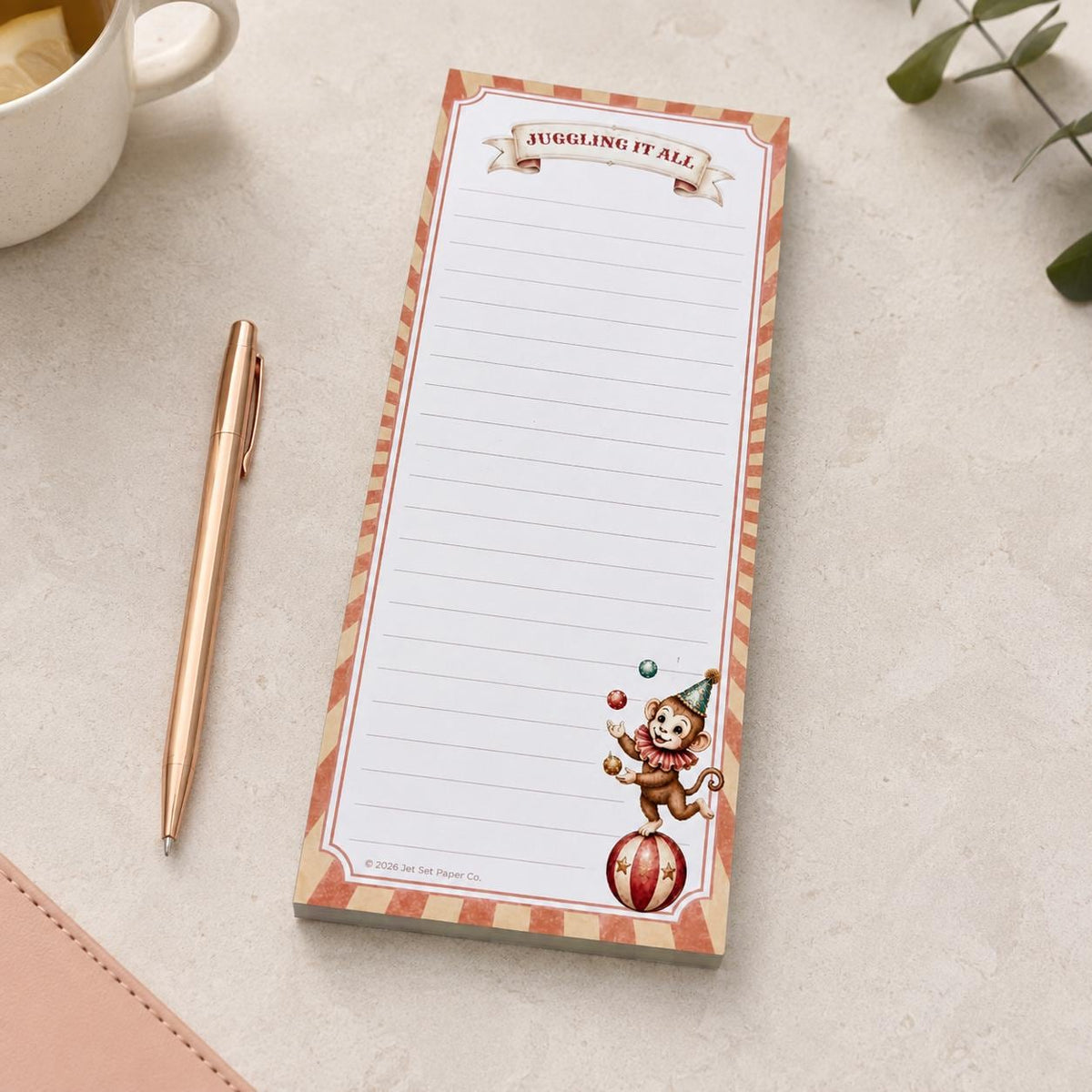 Monkey Business Skinny Notepad