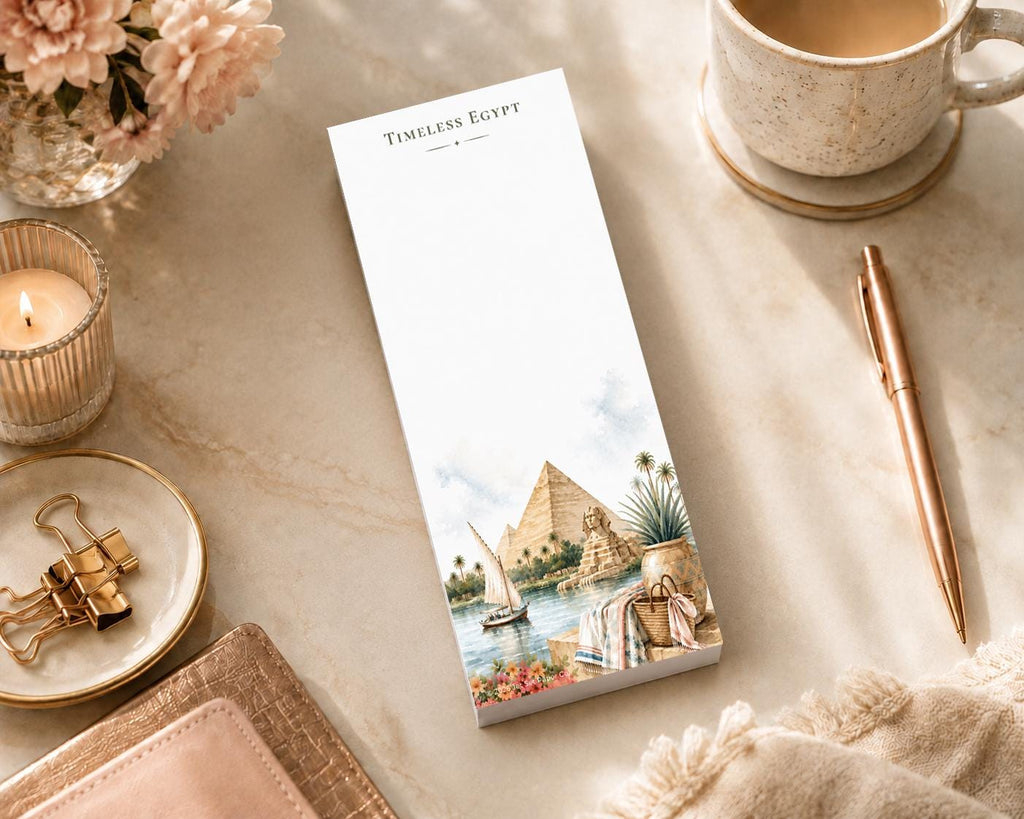 Timeless Egypt Skinny Notepad