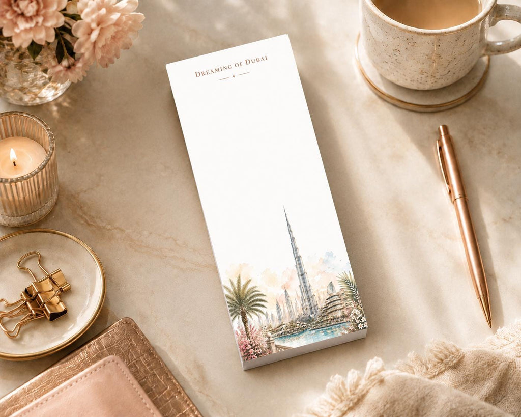 Dreaming of Dubai Skinny Notepad