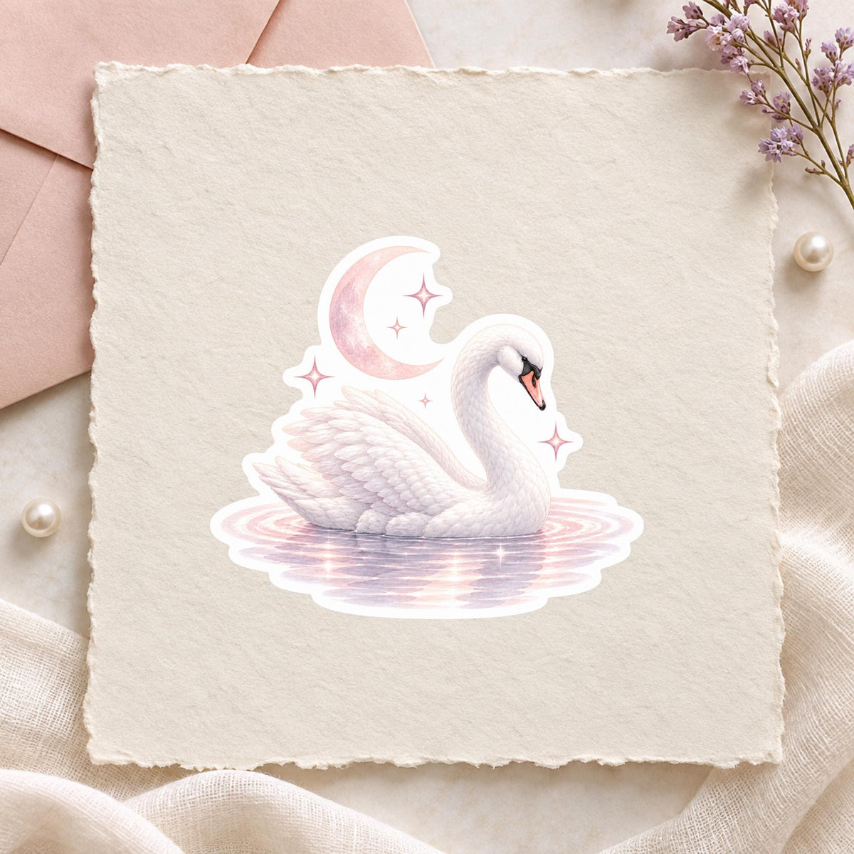 Swan Serenity Stickers