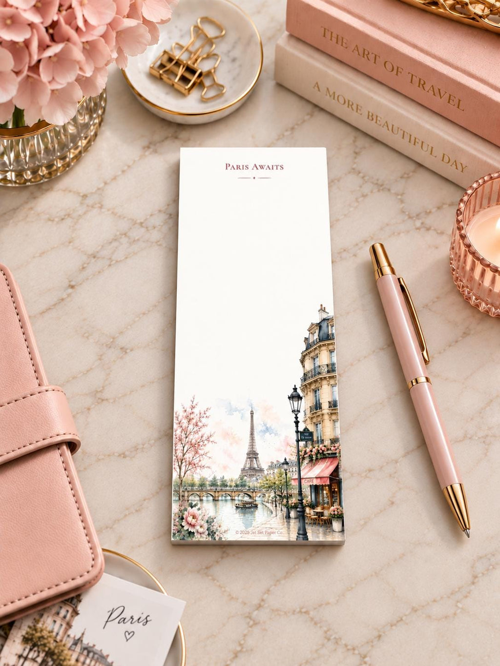 Paris Awaits Skinny Notepad