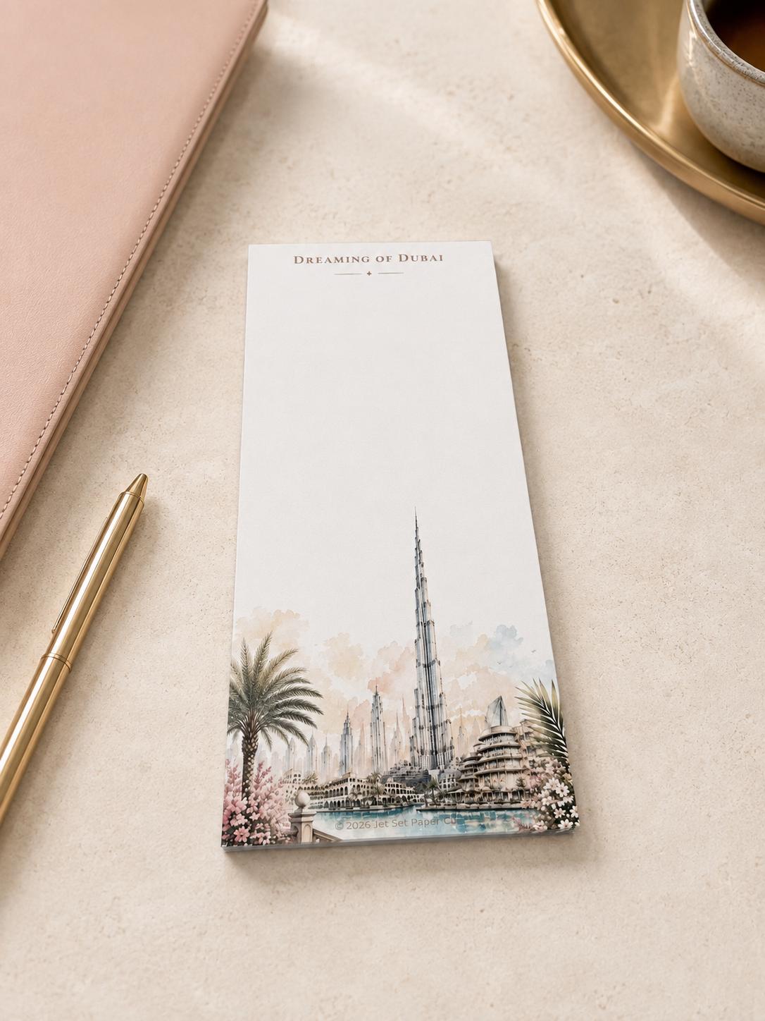 Dreaming of Dubai Skinny Notepad