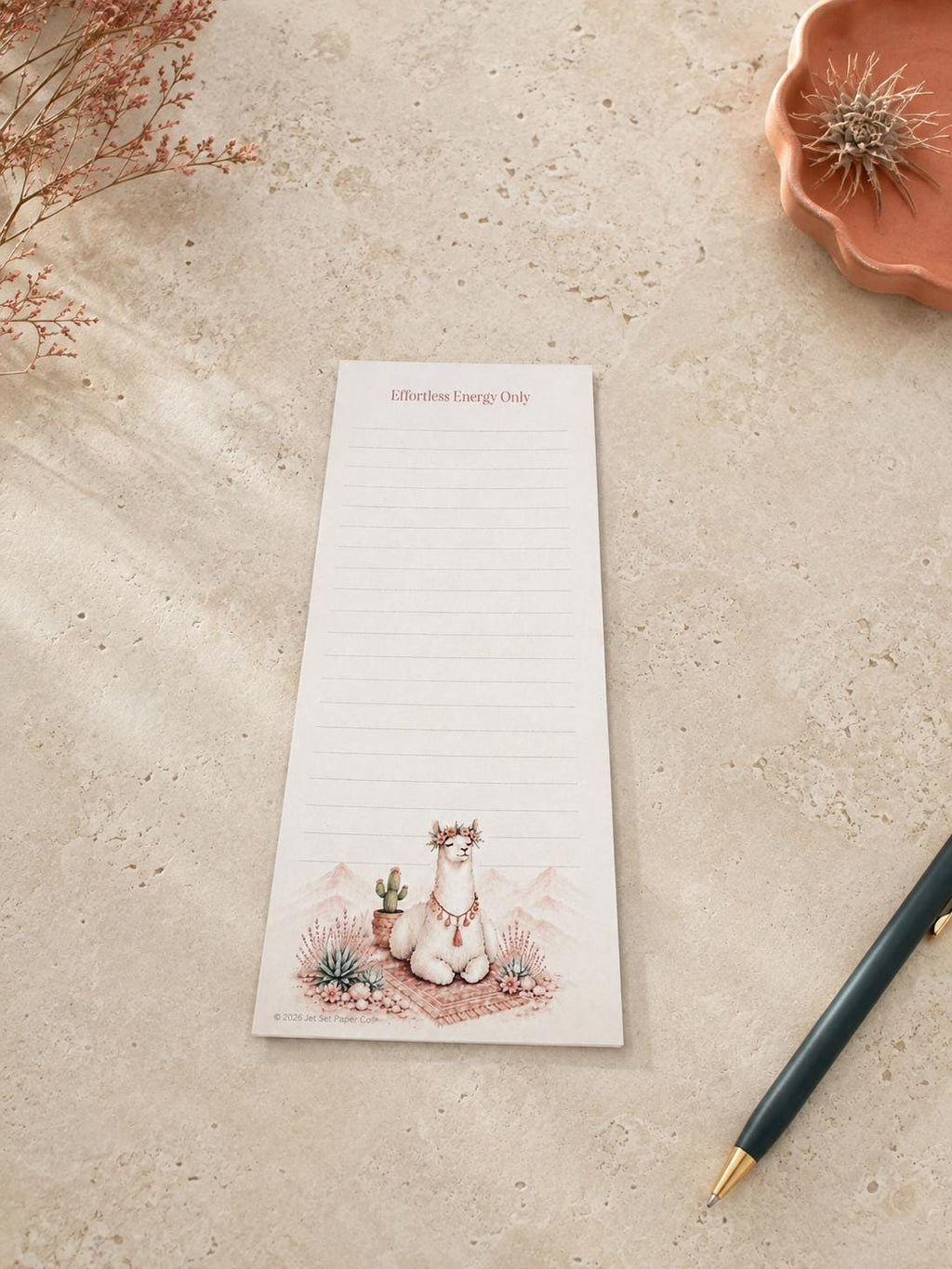 Llama Luxe Skinny Notepad