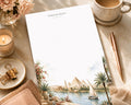 Passport Series Full Page Notepad | Timeless Egypt Travel Pad | Ancient Pyramids Watercolor Illustration
