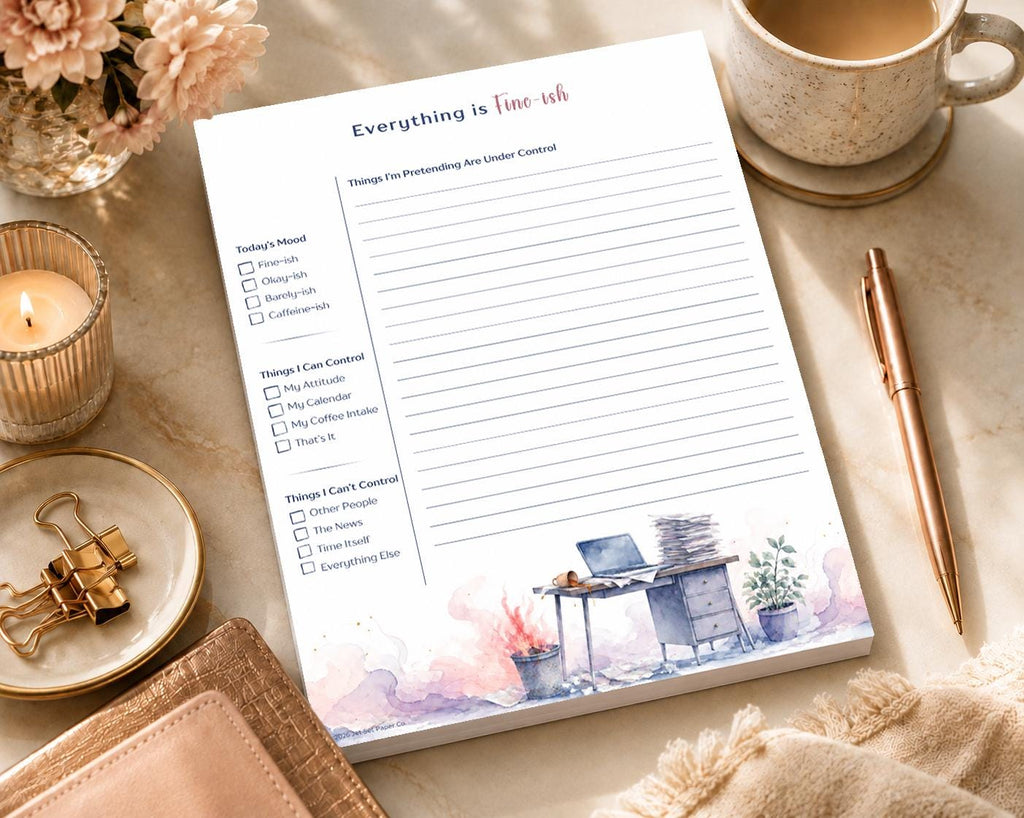 Everyday Edit Full Page Notepad | Millennial Plot Twist Notepad | Funny Agenda Pad