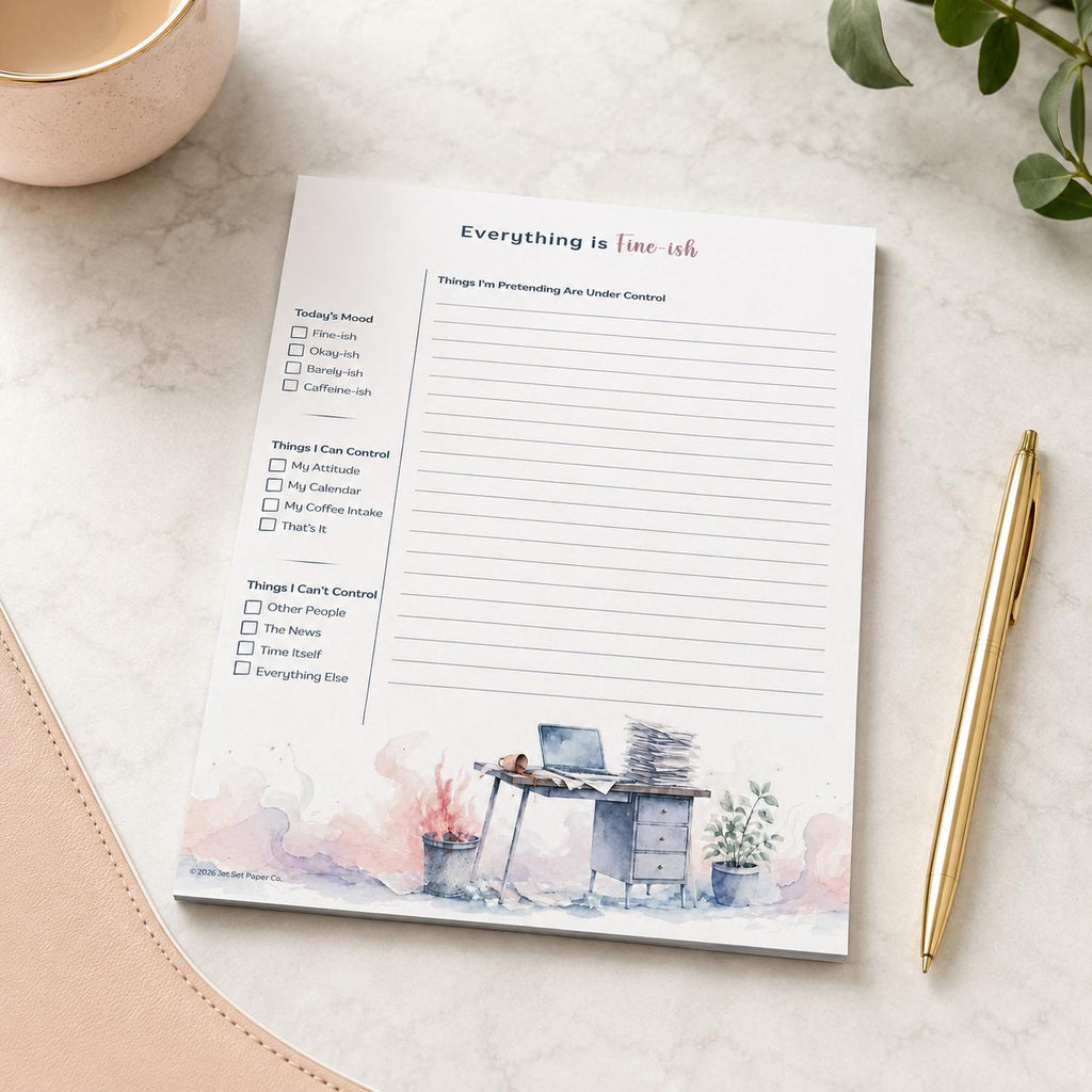 Everyday Edit Full Page Notepad | Millennial Plot Twist Notepad | Funny Agenda Pad