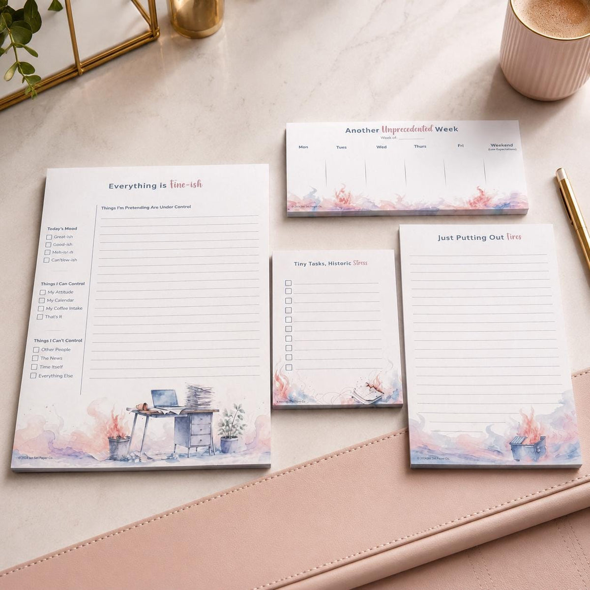 Everyday Edit Full Page Notepad | Millennial Plot Twist Notepad | Funny Agenda Pad