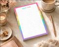 Everyday Edit Half Page Notepad | Bright Notepad | Rainbow Block Memo Pad