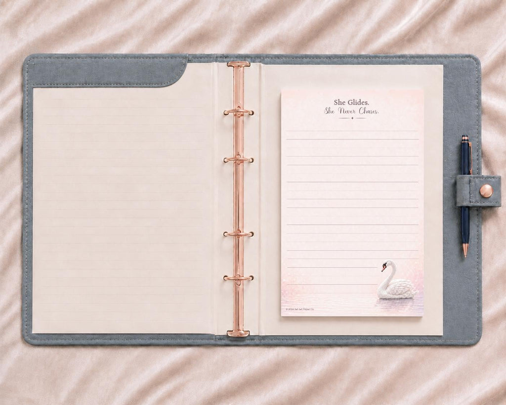 Wildly Iconic Mini Notepad | Rise with Grace Swan Pad | Blush Pink Princess Watercolor Design