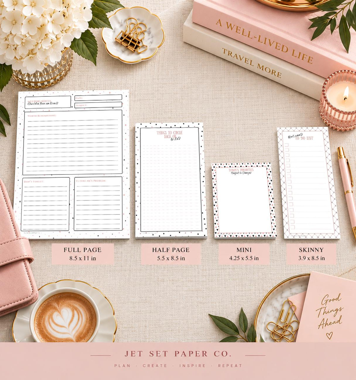 Corporate Humor Notepad | Polka Dot Memo Pad (5.5 x 8.5 inches)