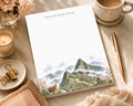 Machu Picchu Watercolor Notepad | Peru Travel Stationery (8.5 x 11 inches)