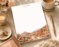 Lost in Petra Jordan Notepad | Al-Khazneh Treasury Watercolor Art (8.5x11 Inch)