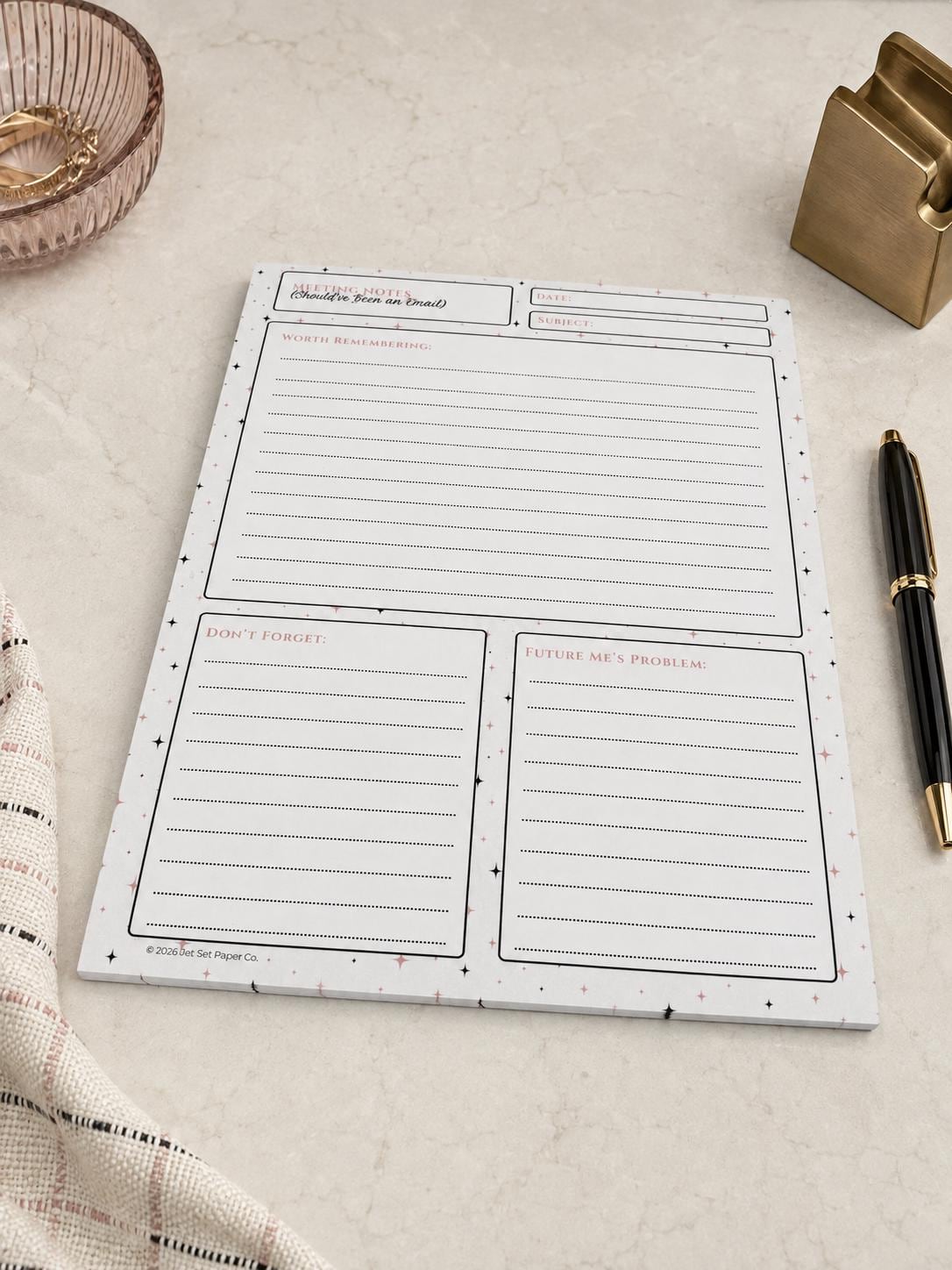 Funny Corporate Humor Desk Notepad | Office Humor To-Do List (8.5 x 11 inches)