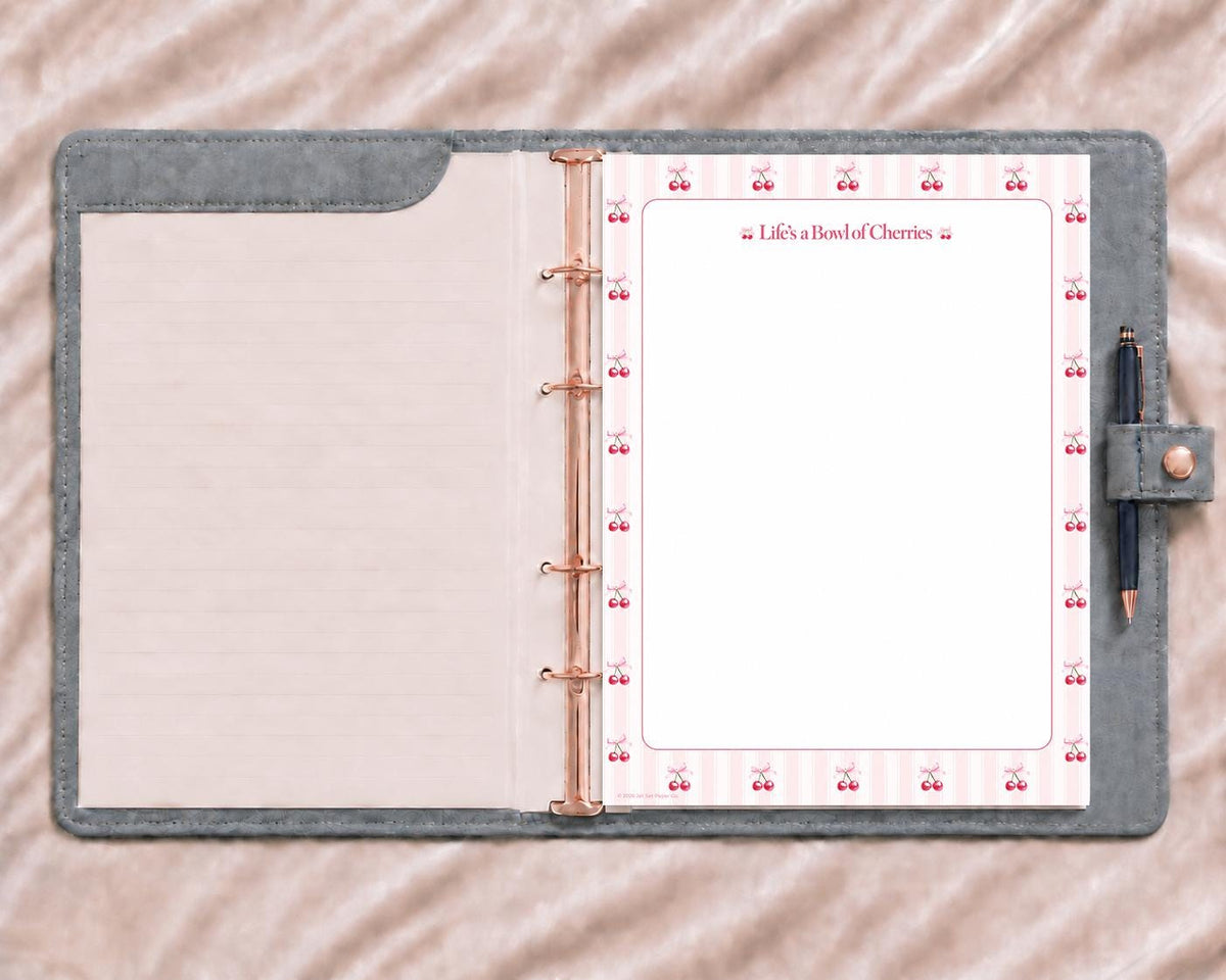 Everyday Edit Full Page Notepad | Très Cherry Notepad | Coquette Stationery