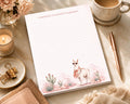 Llama Luxe Full-Page Notepad | Desert Boho Illustration, 8.5x11" Desk Pad