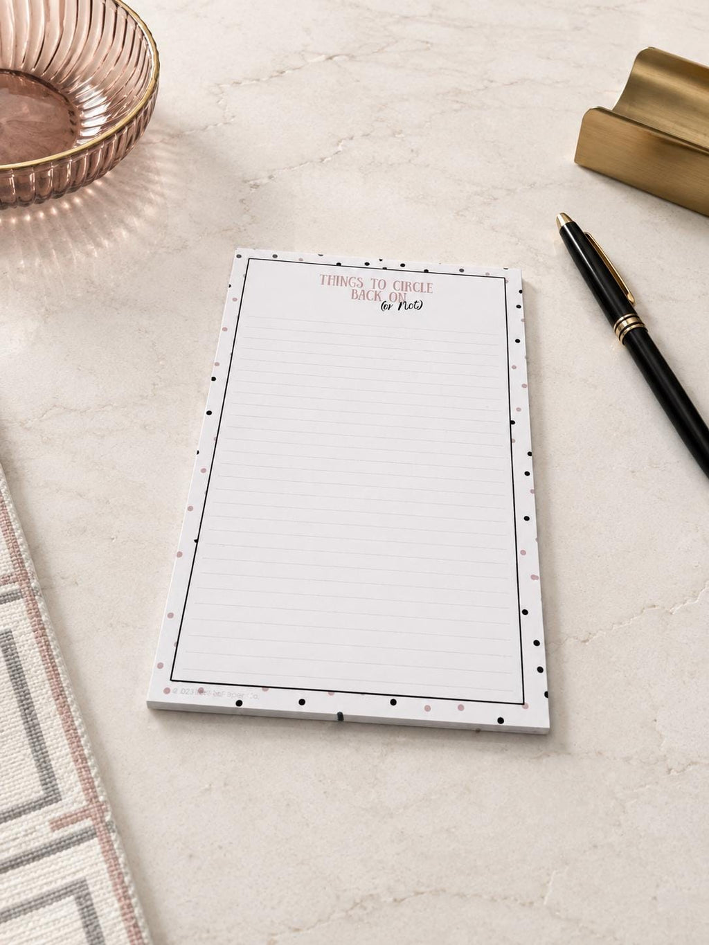 Corporate Humor Notepad | Polka Dot Memo Pad (5.5 x 8.5 inches)