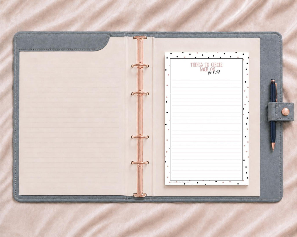 Corporate Humor Notepad | Polka Dot Memo Pad (5.5 x 8.5 inches)